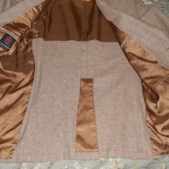 Western Sports Coat Elbow Patches Brown Tweed Sz L - Picture 6 of 7